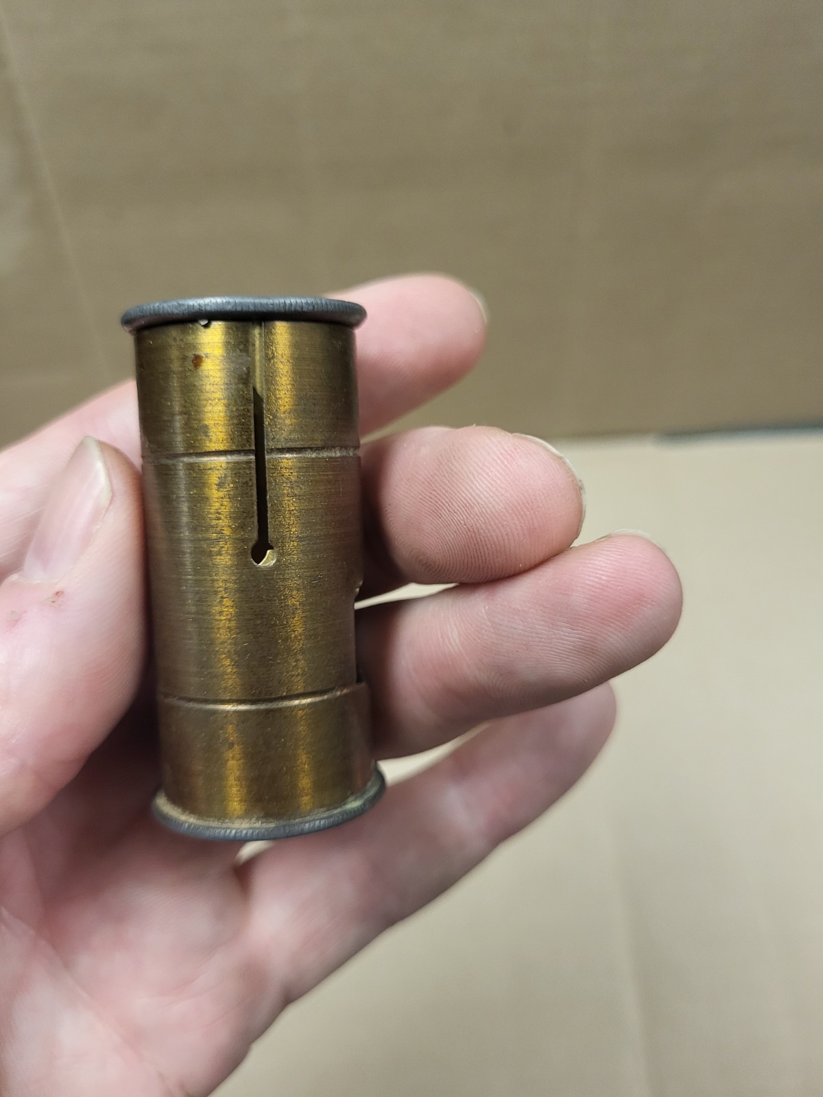 Antique Brass Pocket Microscope Entomologist Botanical Field Magnifier