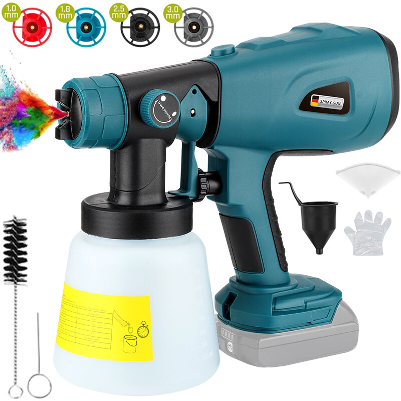 18V Electric Cordless Paint Sprayer Car Spray Gun Painter for Makita 18V Battery
