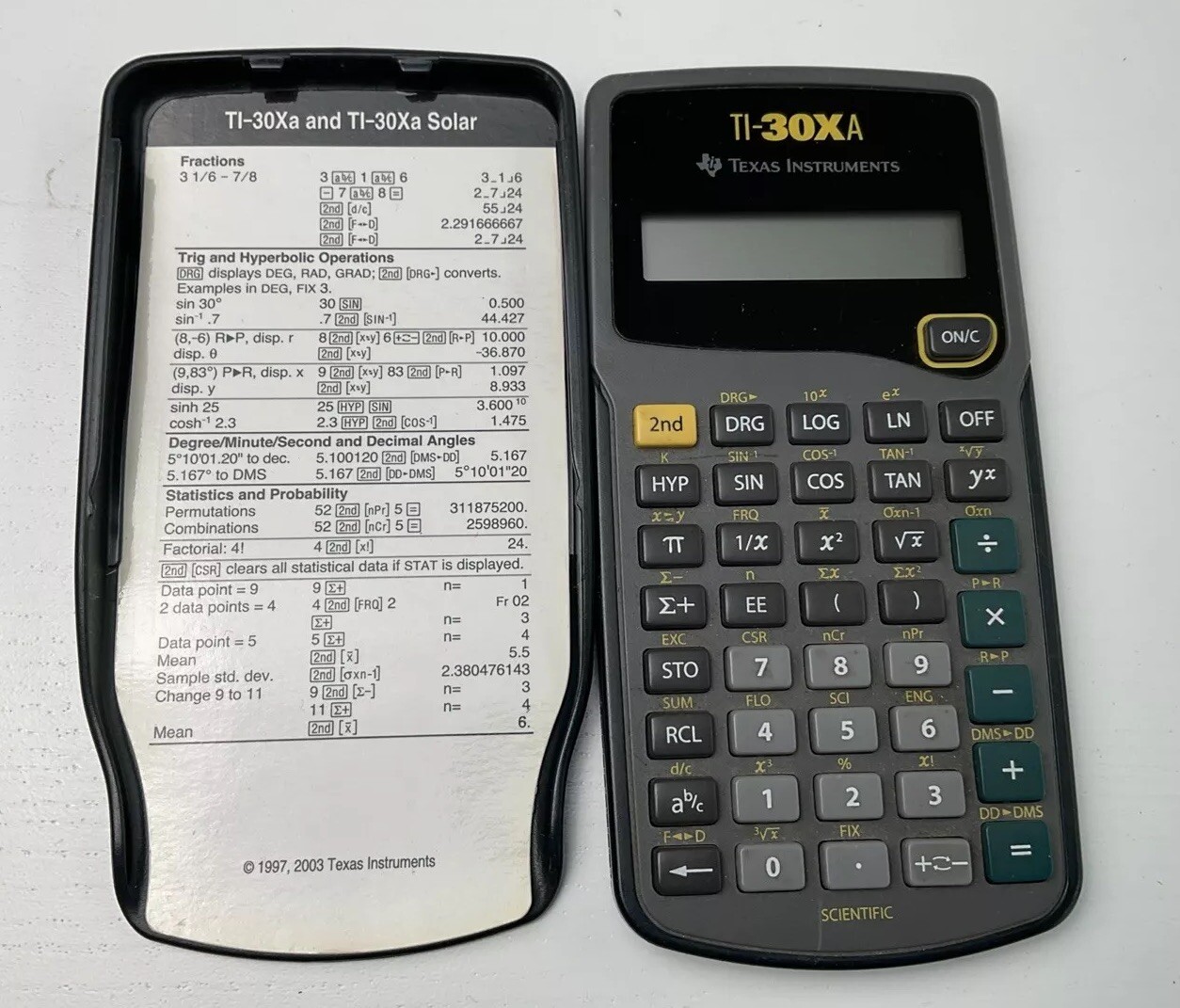 TI-30xA Texas Instruments Scientific Calculator 2003 *Fantastic Condition* works