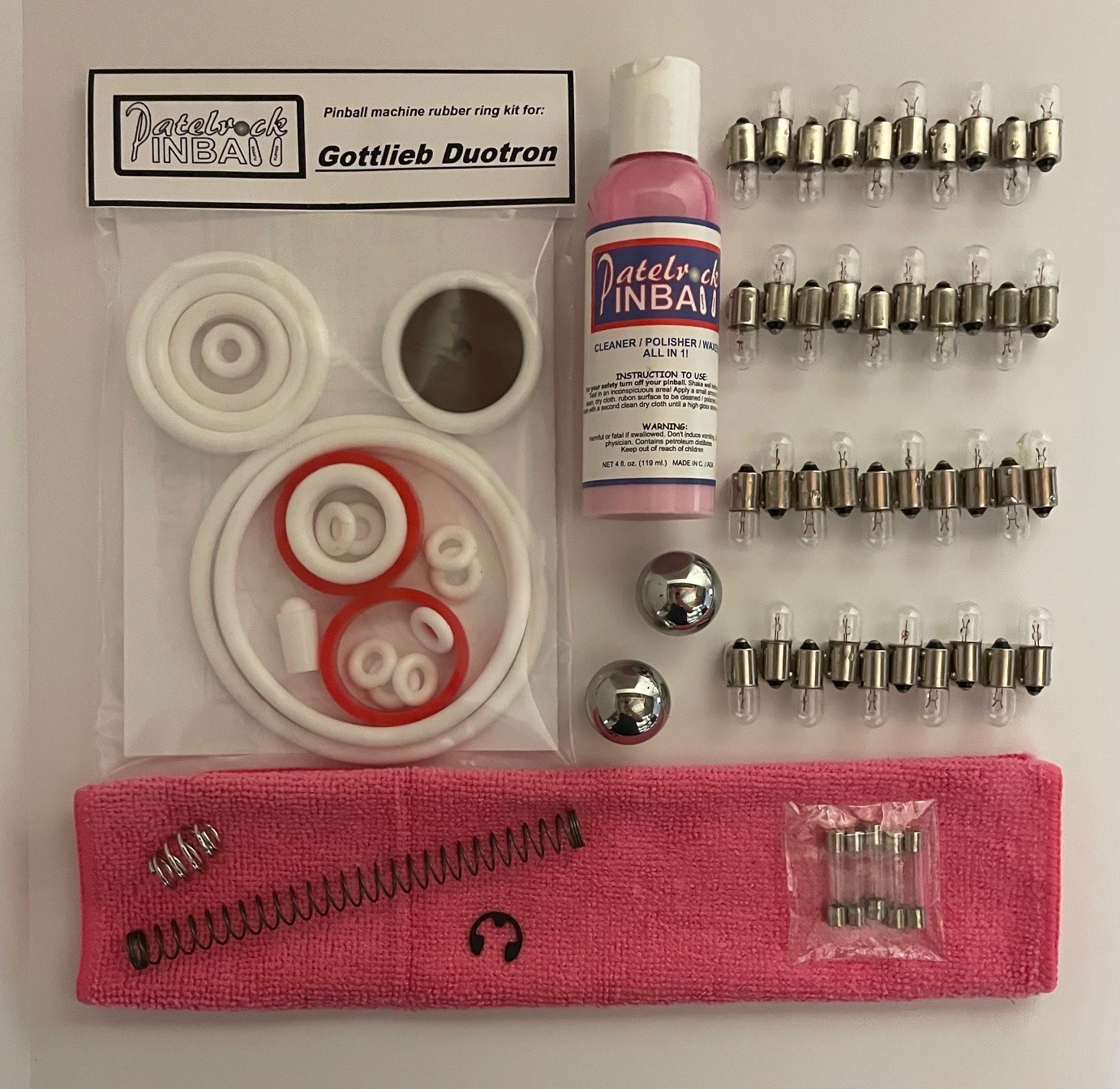 1974 Gottlieb Duotron Pinball Machine Maintenance Tune Up Kit