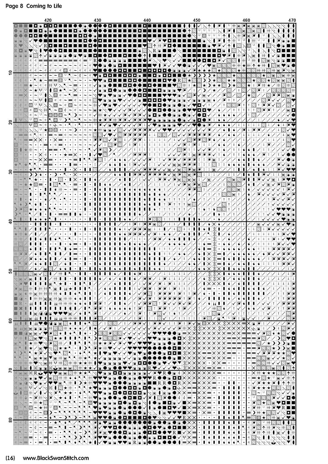 Coming to Life 457 Chart Counted Cross Stitch Pattern