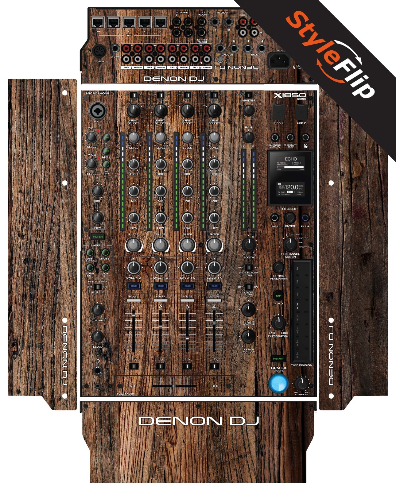 Denon X1850 Prime Skin | Color Wood 3 | Protective Decal | StyleFlip Skins