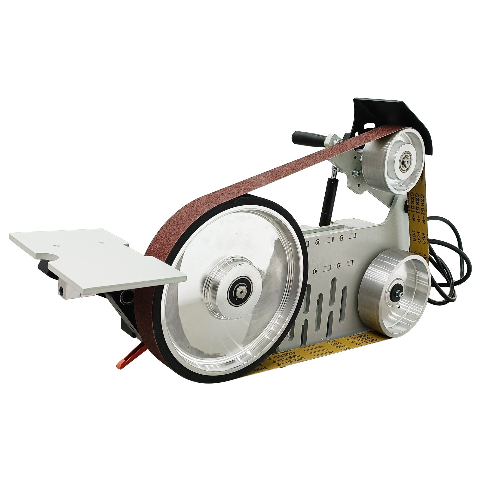 220V Double Stands Belt Sander with Transducer 3 kinds Grinding 2800RPM Speed