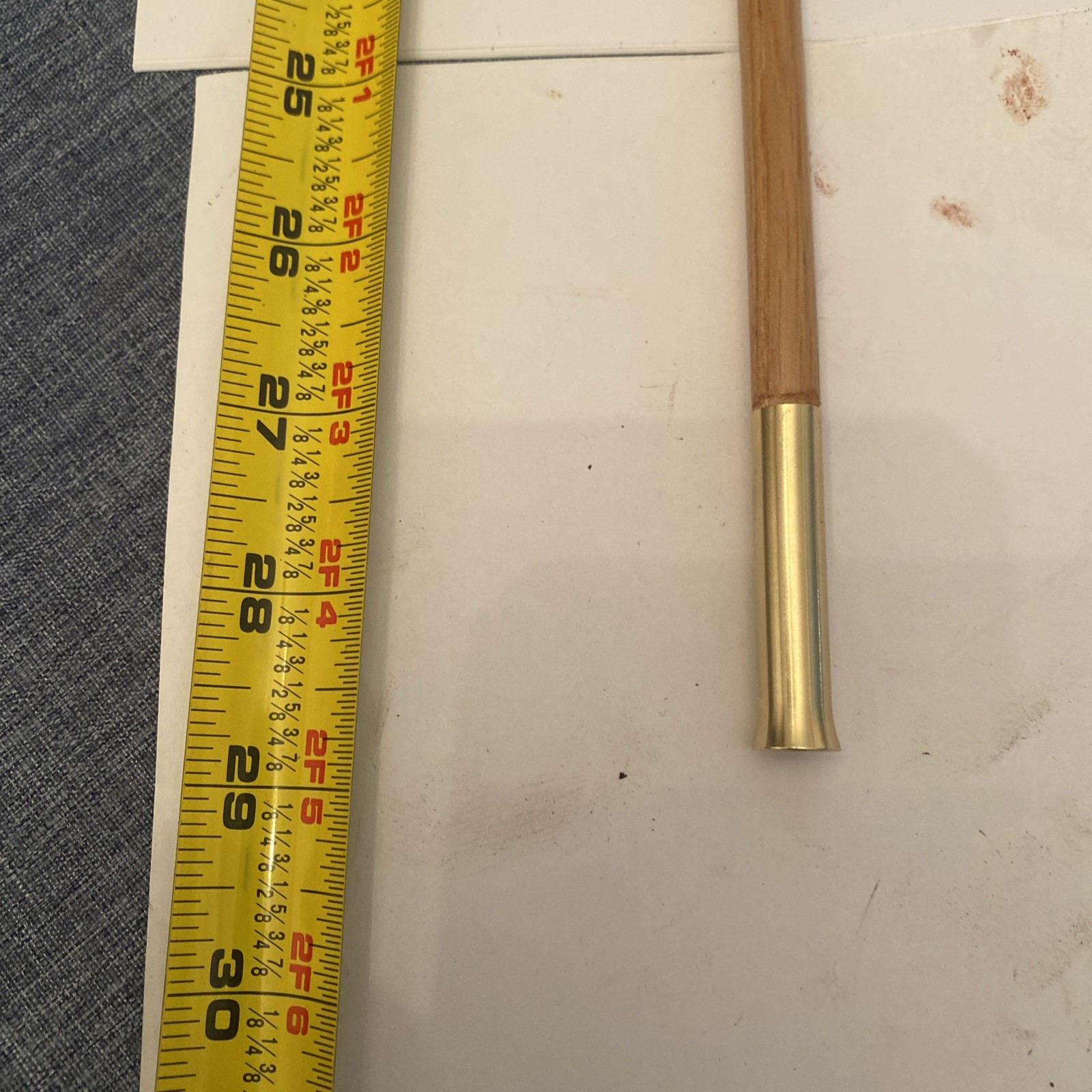 Hickory Ramrod 36 3/4" (L) X 3/8” (D). For Dixie: Kentuckian Muzzleloader.