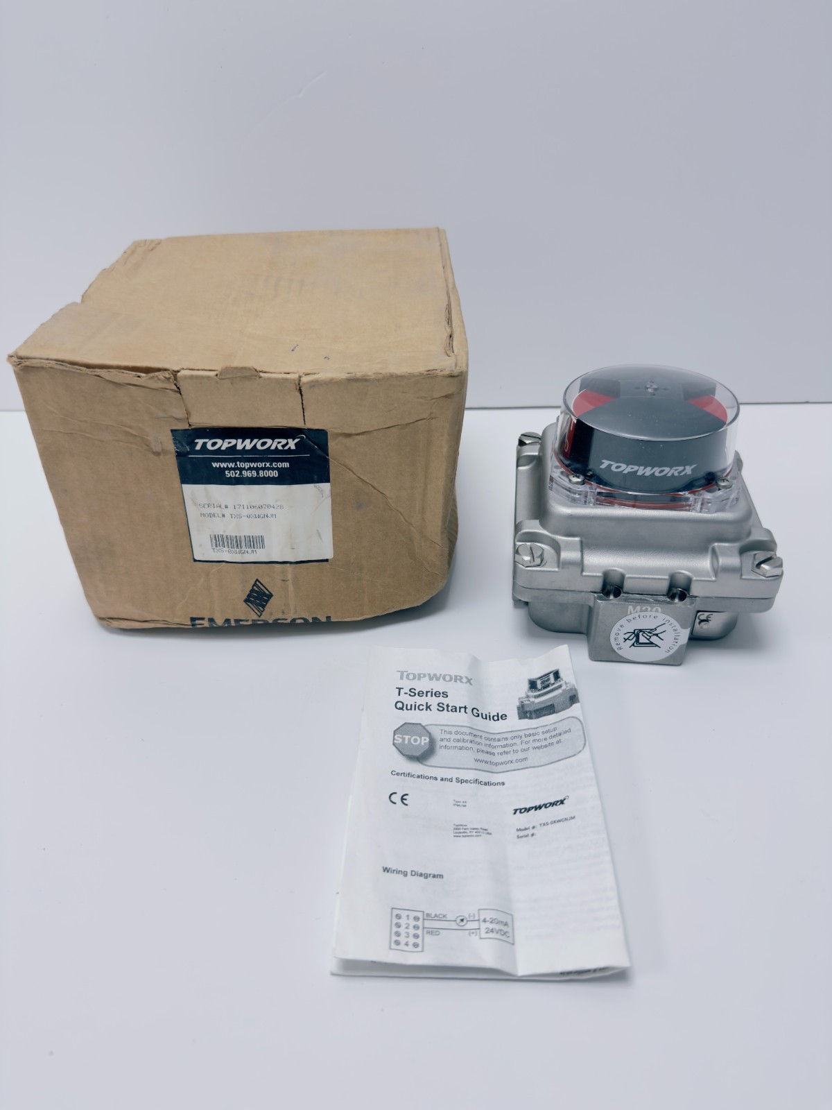 TopWorx TXS-0XWGNJM Limit Switch Box | T-Series | Emerson | New Open Box