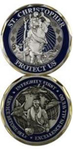 NEW Saint Christopher Protect Us Airman Challenge Coin. 3131.