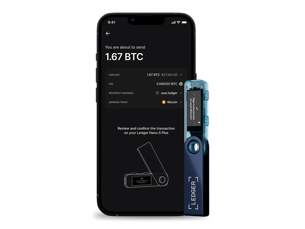 Ledger Nano S Plus, Hardware Wallet, Neptune Blue