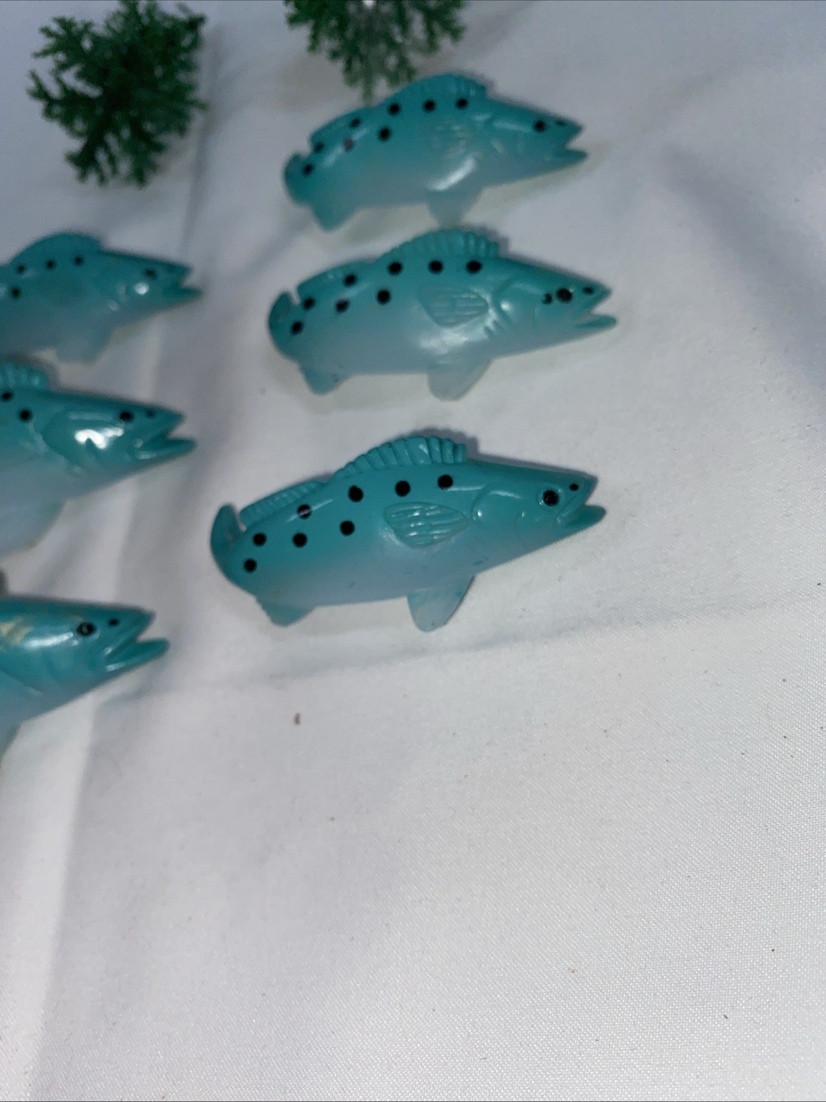VTG Wilton Cake Topper 6-Fish 2-Tree Cake Topper