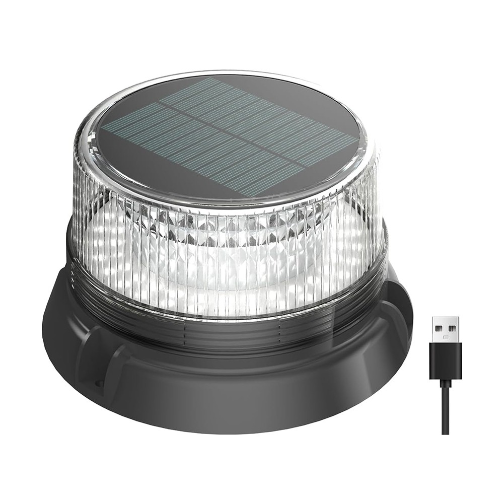 LED Anchor Light Solar Navigation Lamp Marina Dock Safety Beacon Lights K6T9