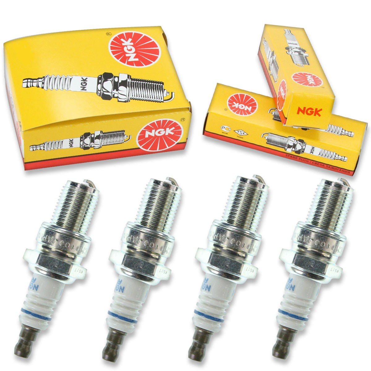 4pcs NGK 3252 Standard BR9ECM Motorcycle Spark Plug Tune Up Kit Set ox