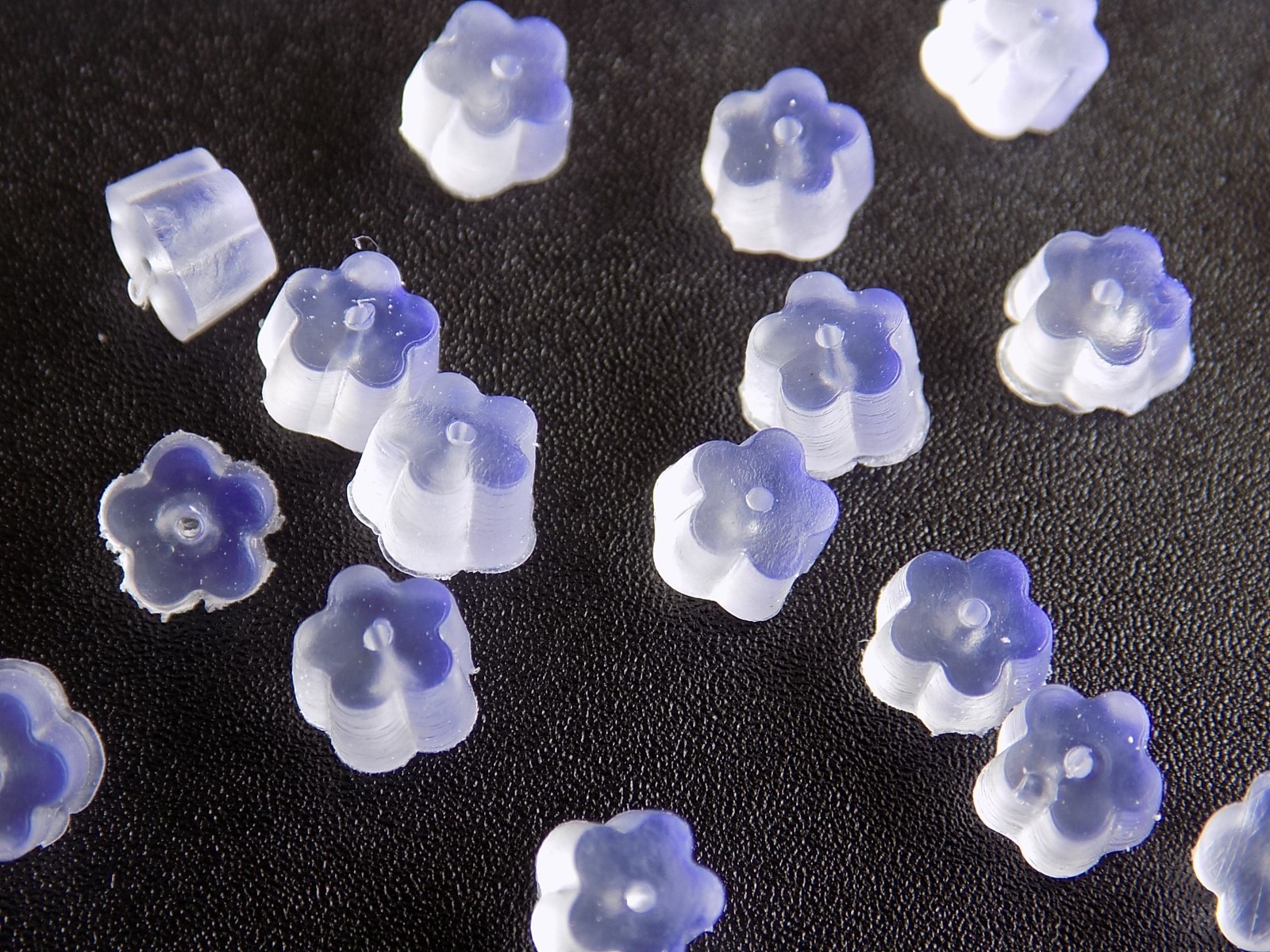 (50 Qty) PLASTIC RUBBER SILICONE EARRING BACK STOPPER EAR POST NUT CAP HOOK 5mm