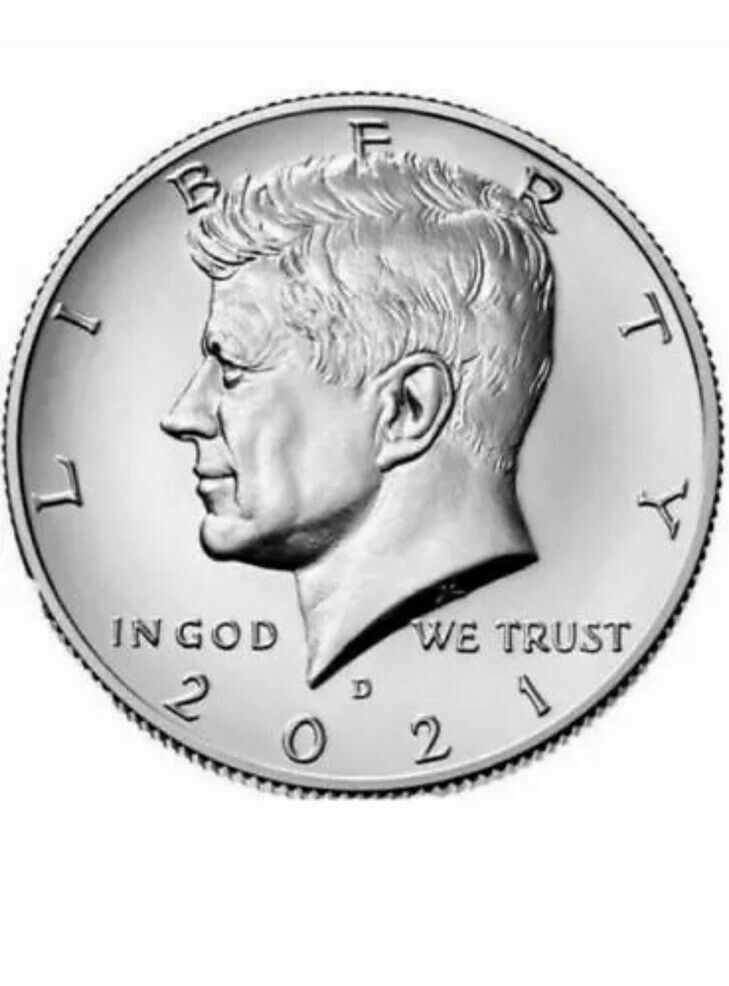 2021 D President Kennedy Half Dollar Fifty Cents Coin U.S. Mint Coins Money