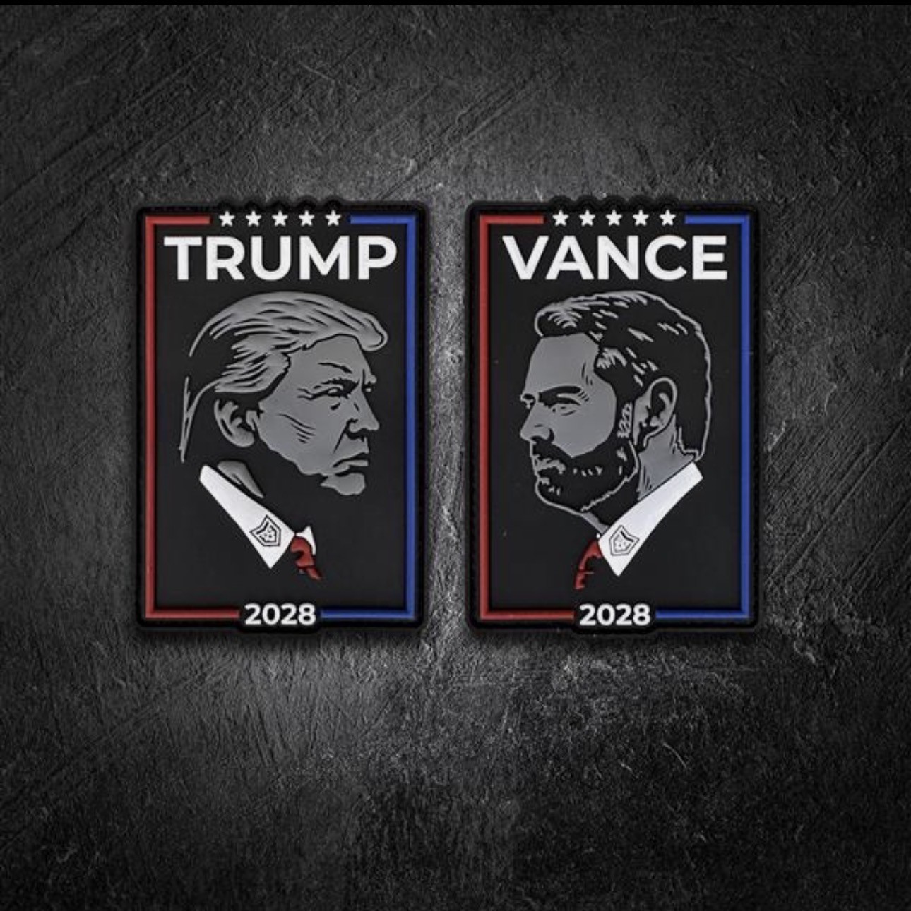 VANCE/TRUMP 2028 2 Pack PVC Morale Patch