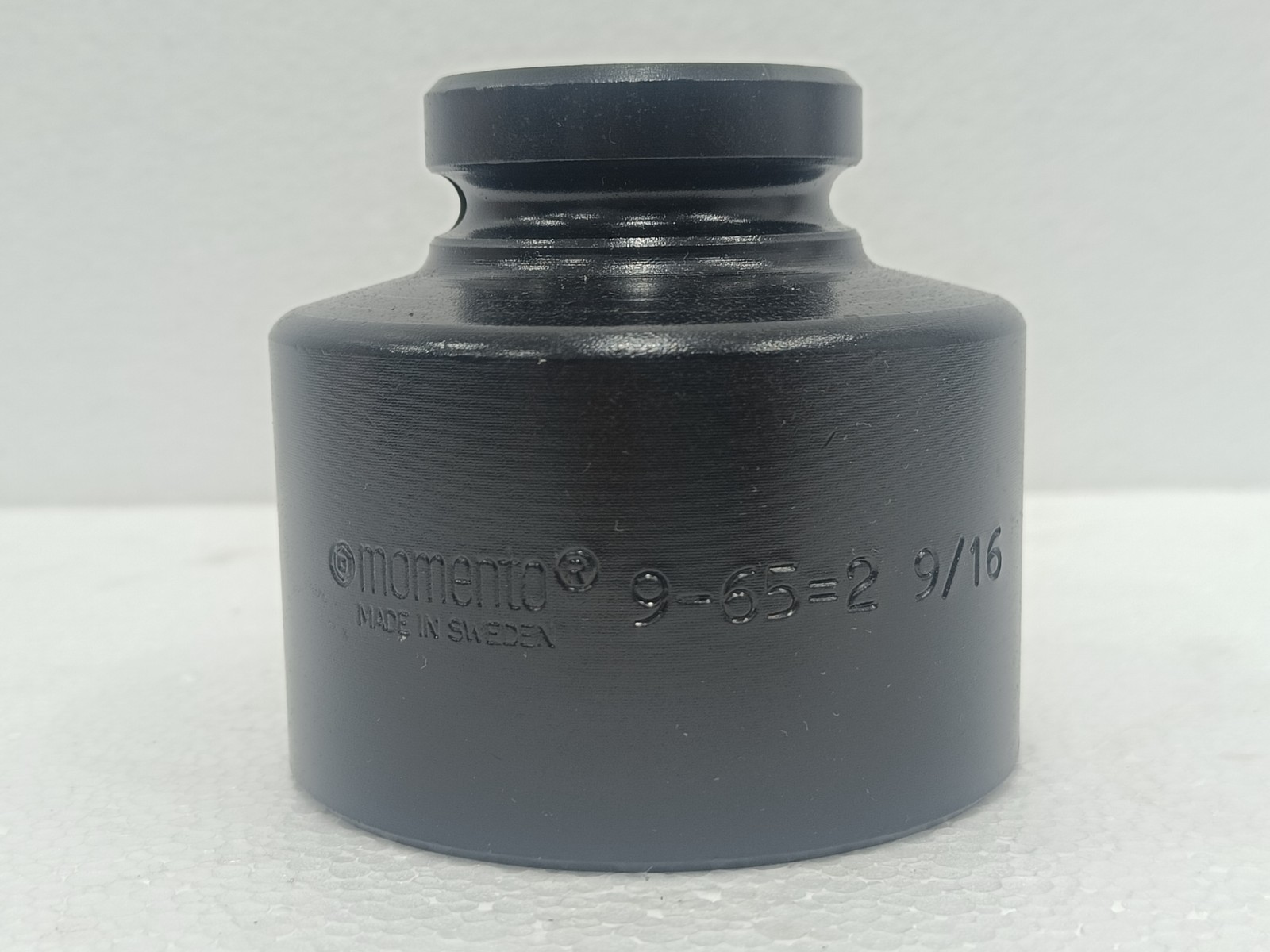 MOMENTO 2-9/16 INCH 1 IN DRIVE IMPACT SOCKET 9-65 MADE IN SWEDEN BLACK OXIDE