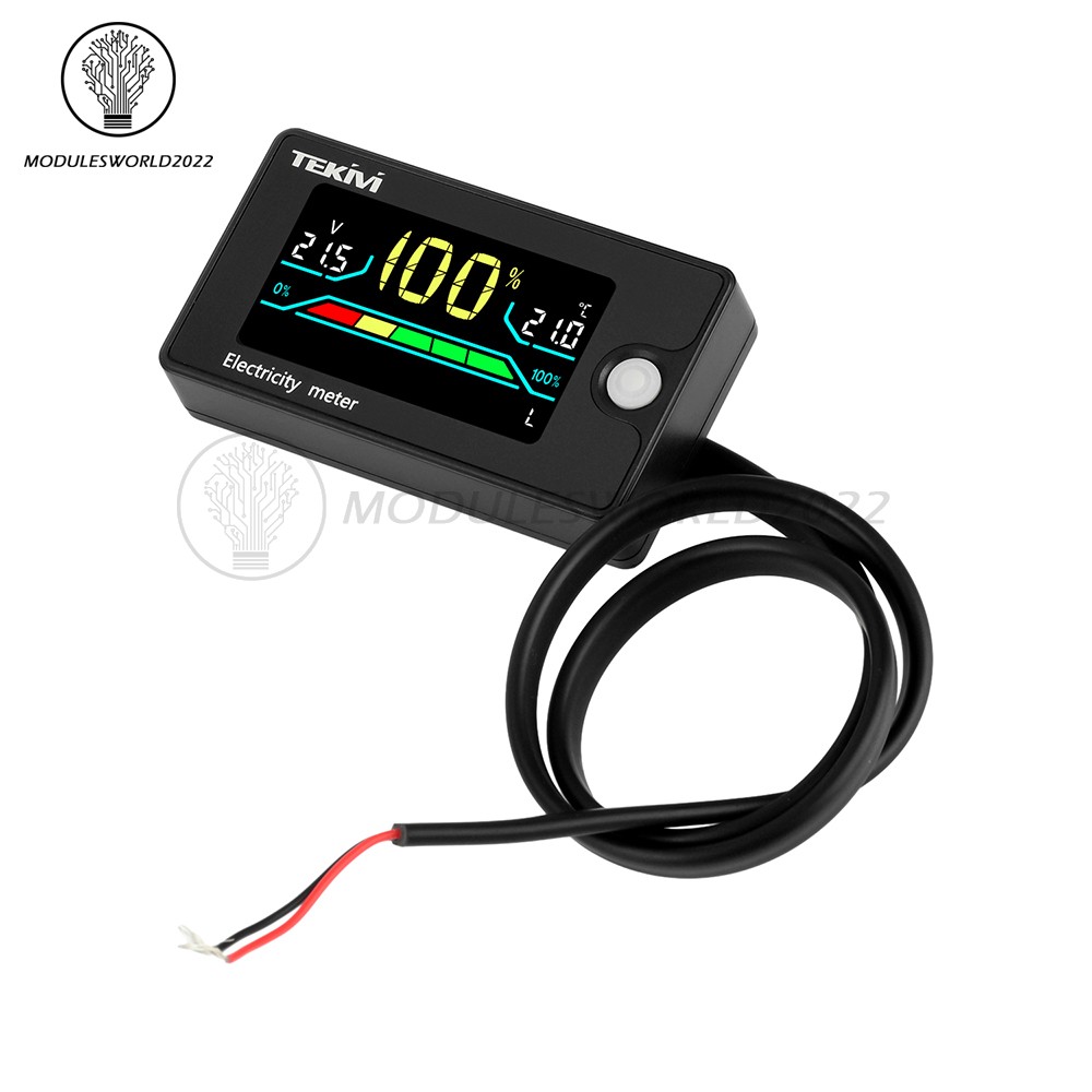 DC 8-100V LCD Digital Voltage Tester Battery Capacity Percentage Indicator Meter