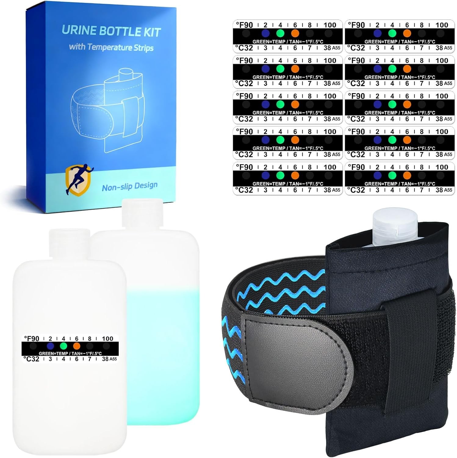 Thinner Urine Test plete Kit - Translucent Empty Bottle, Non-Falling