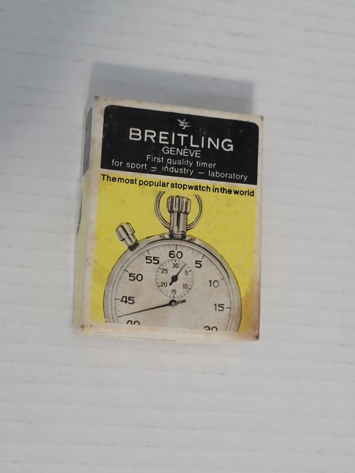 Vintage Breitling Wakmann 7 1/5 Stop Watch Switzerland + Box
