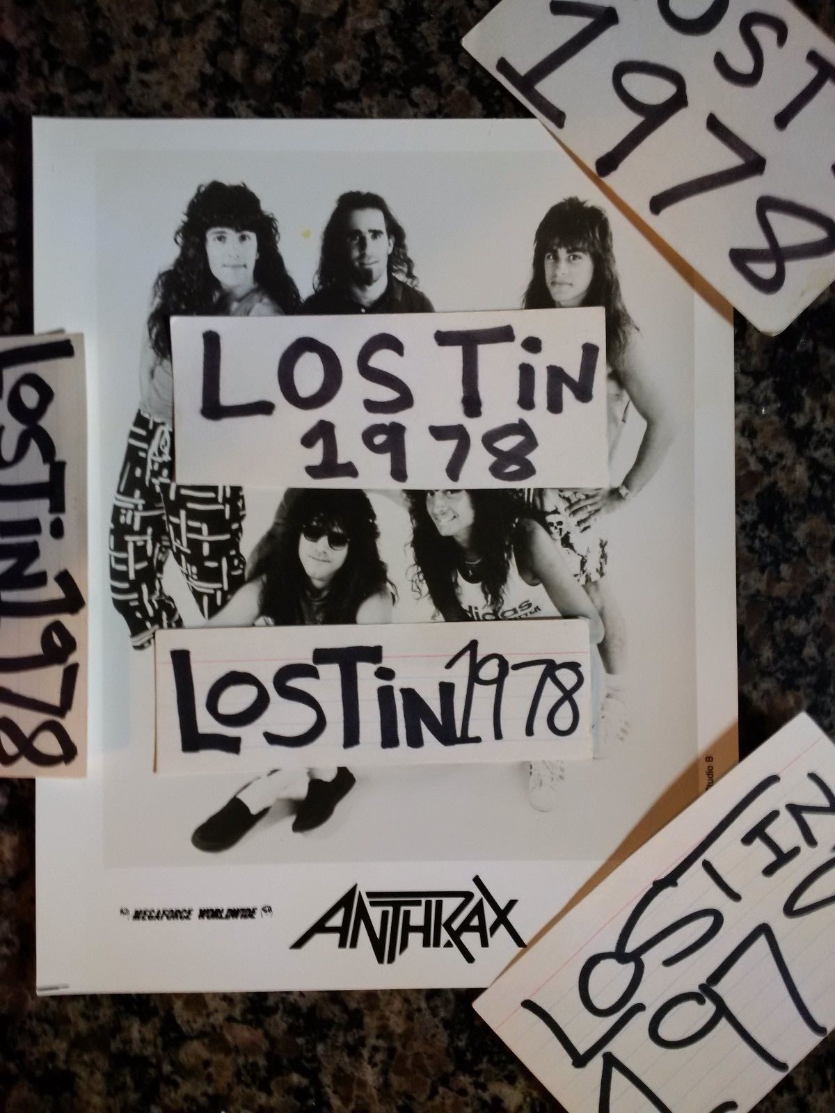 Anthrax Band Press Still Photo Megaforce Record CD Tape VIntage Trash Metal LP