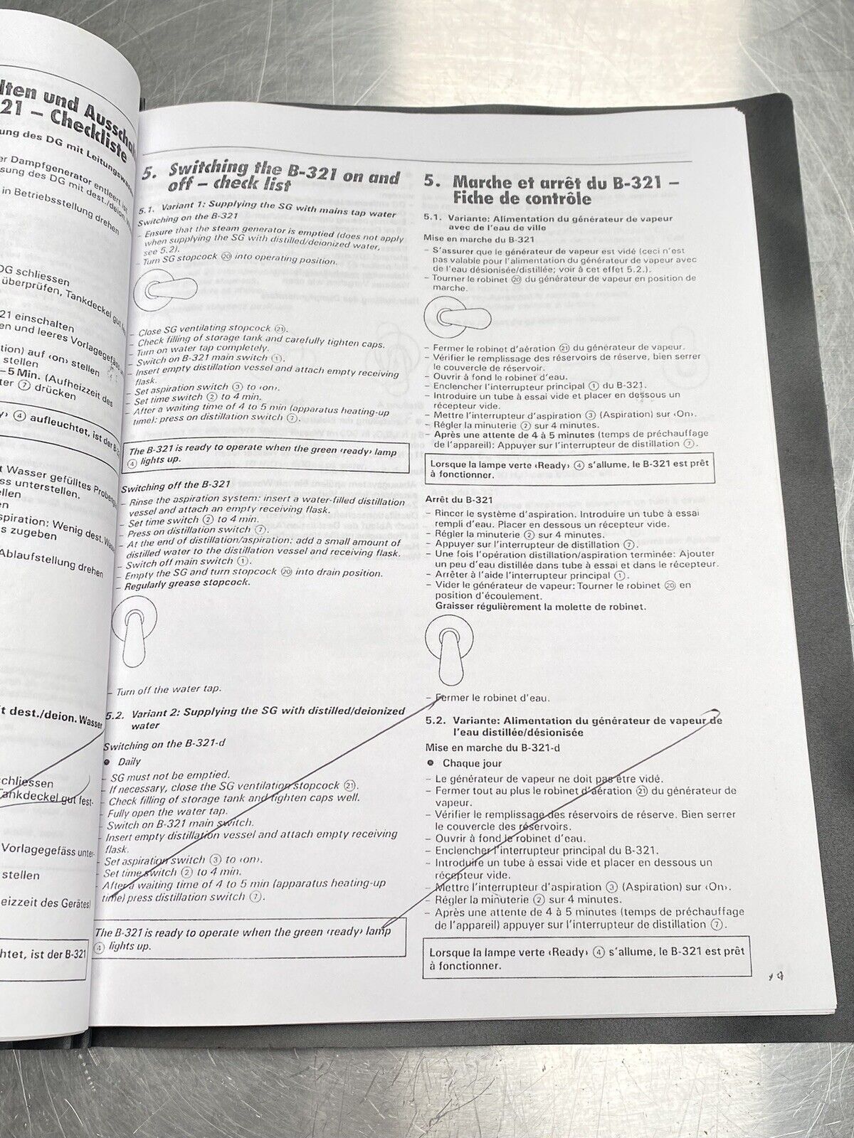Buchi Distillation Unit 321 - Manual / Users Guide / Instructions Book