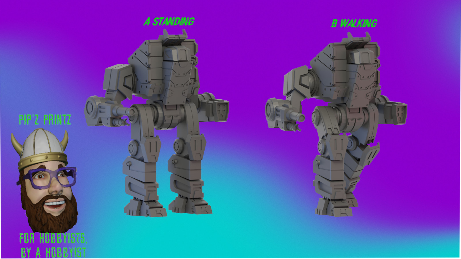 Phantom Alternate Mech Model For Battletech 6mm-10mm-15mm