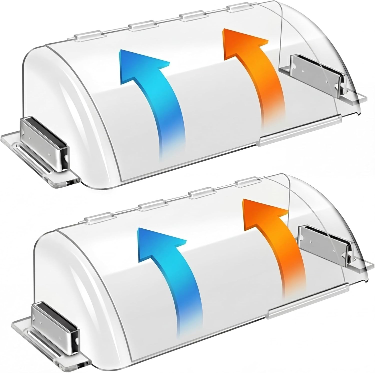 2 Pack Adjustable Air Vent Deflector - 9”to 15.5” Magnetic Floor Vent Covers for