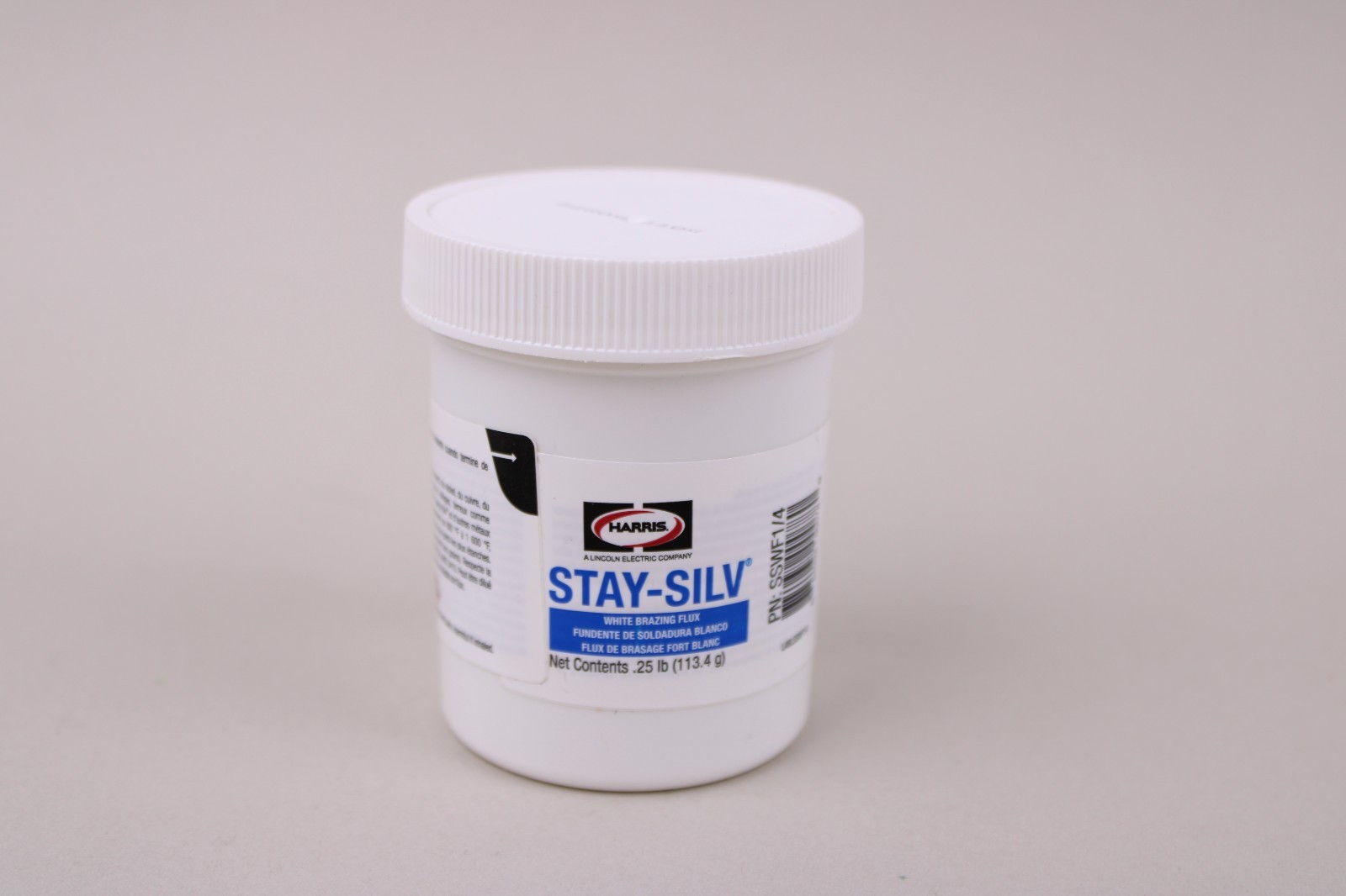 1# Pound Harris Stay-Silv Brazing Soldering Flux 1 lb Jar  White Silver Solder