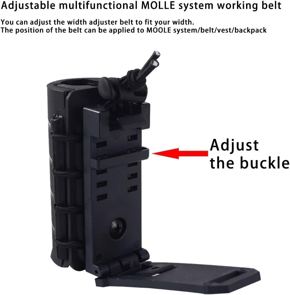 Flashlight Holder for Duty Belt Tactical MOLLE Torch Holster Rotatable Light Car