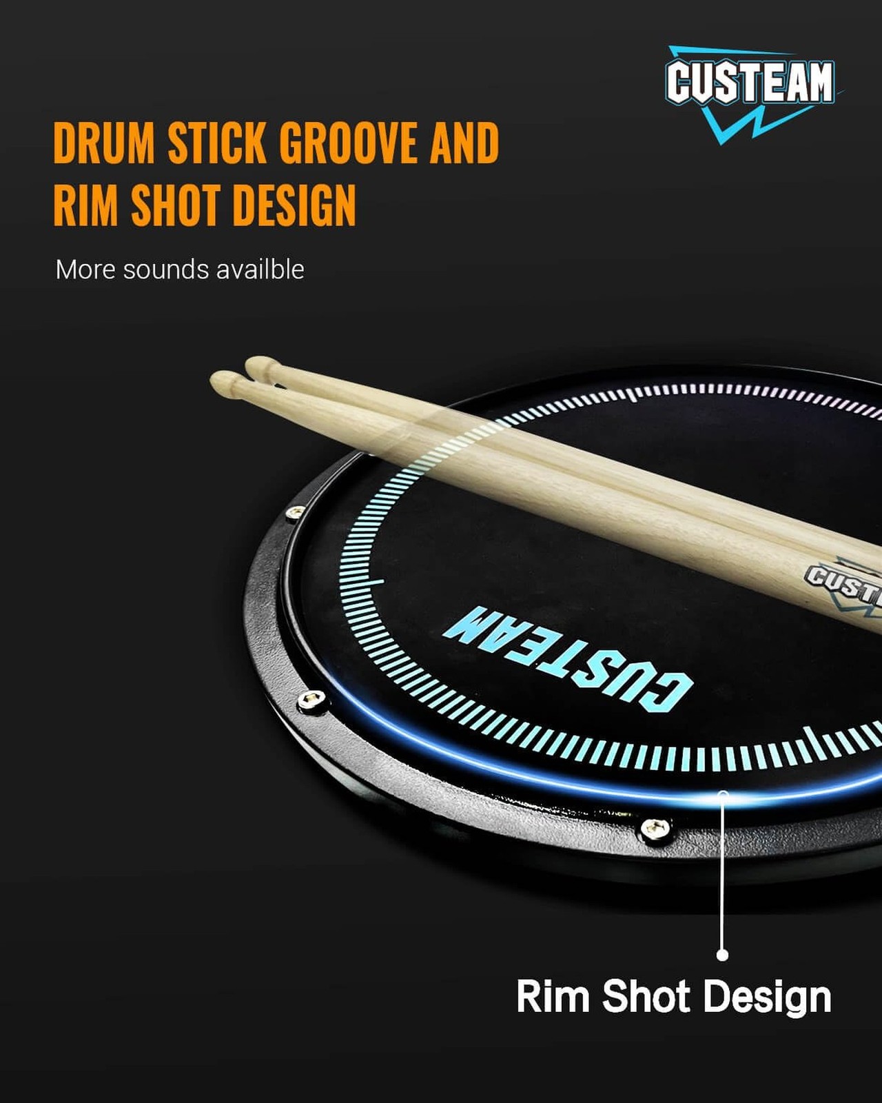 Snare Drum Practice Pad 12inch - Silent Drum Pads - Practice Pads for Drummer...