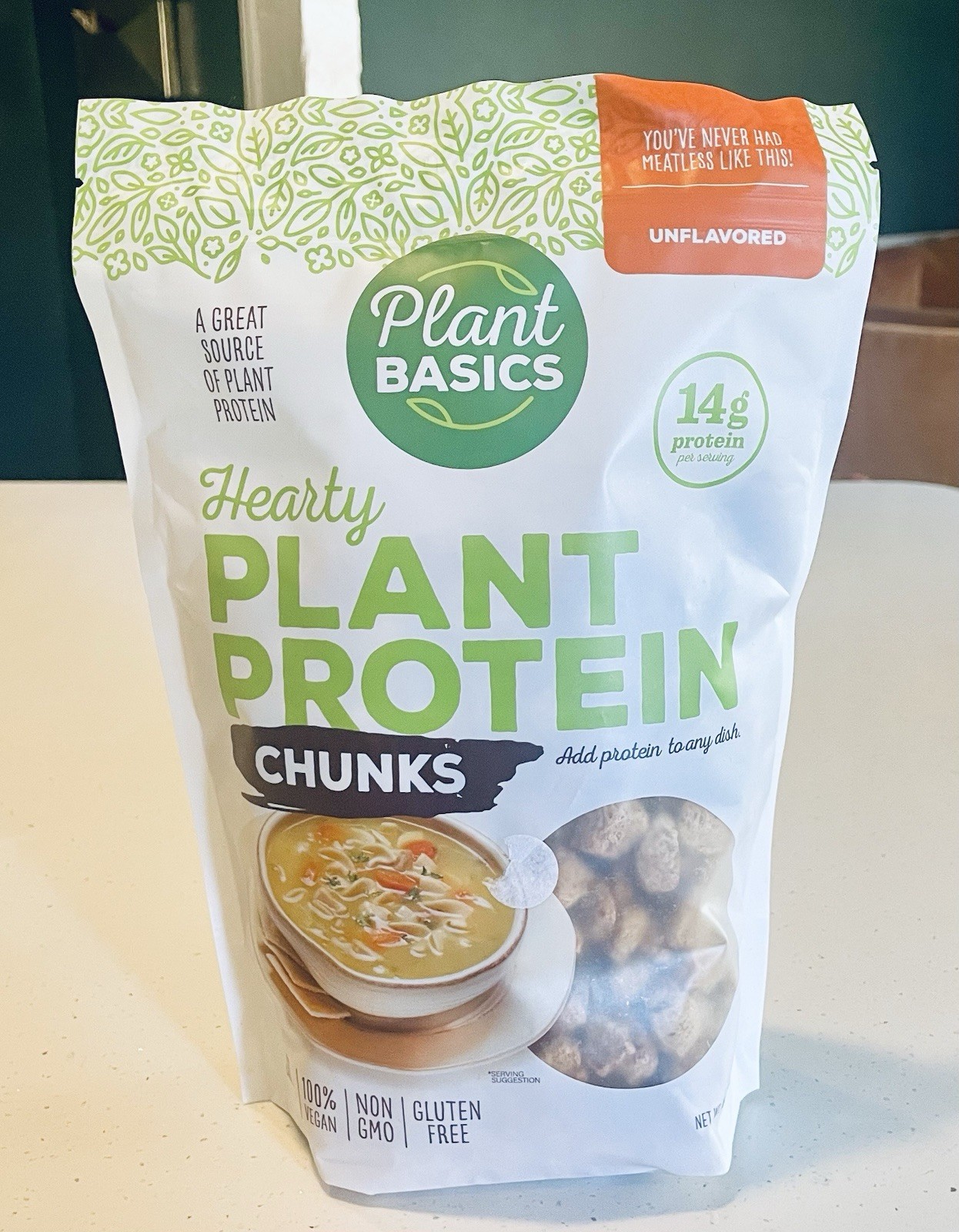 Plant Basics - Hearty Plant Protein - Unflavored Chunks, 1 Lb, Non-Gmo, Gluten F