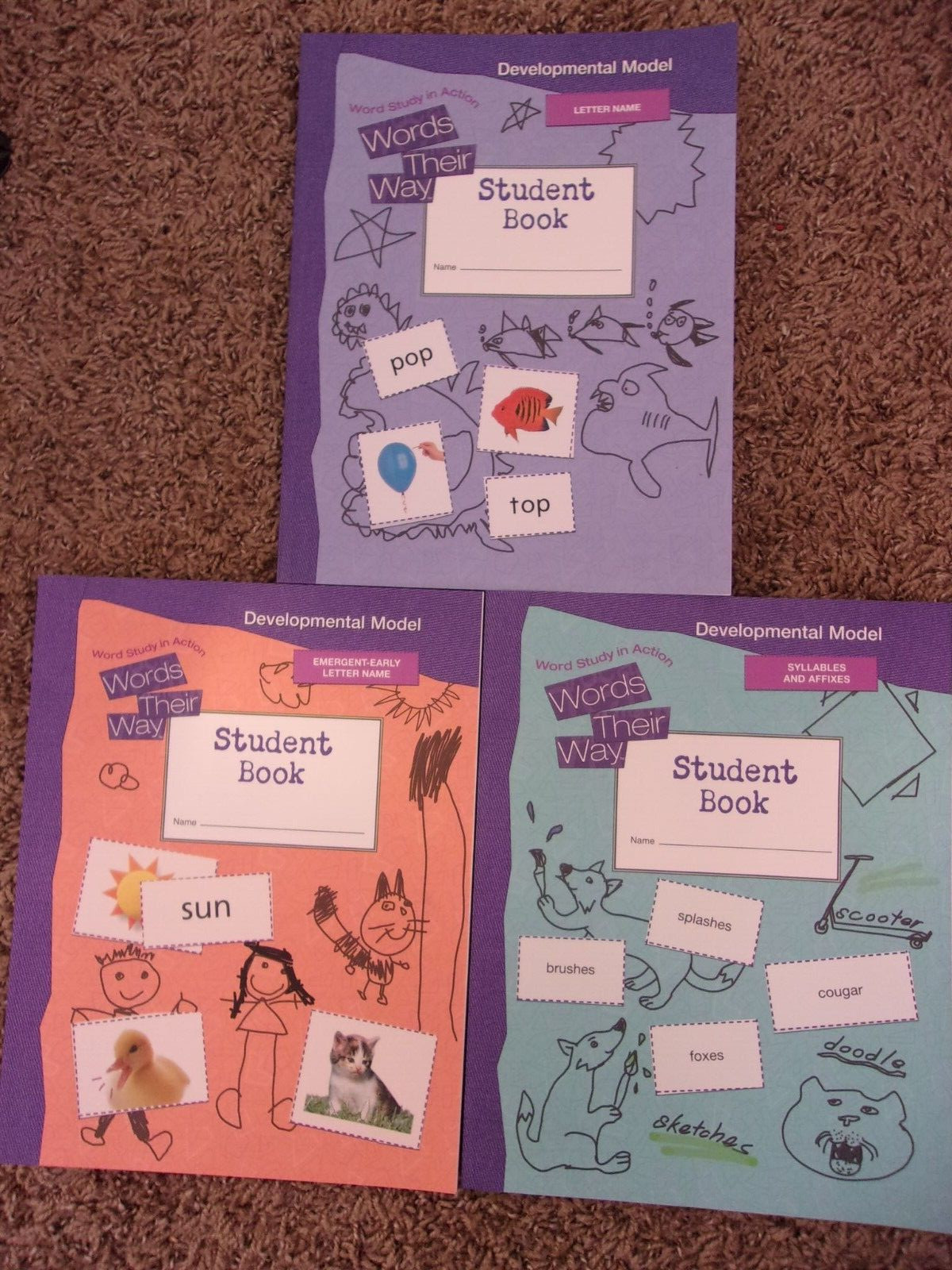 WORDS THEIR WAY Developmental Model Student Book set Lot Bear