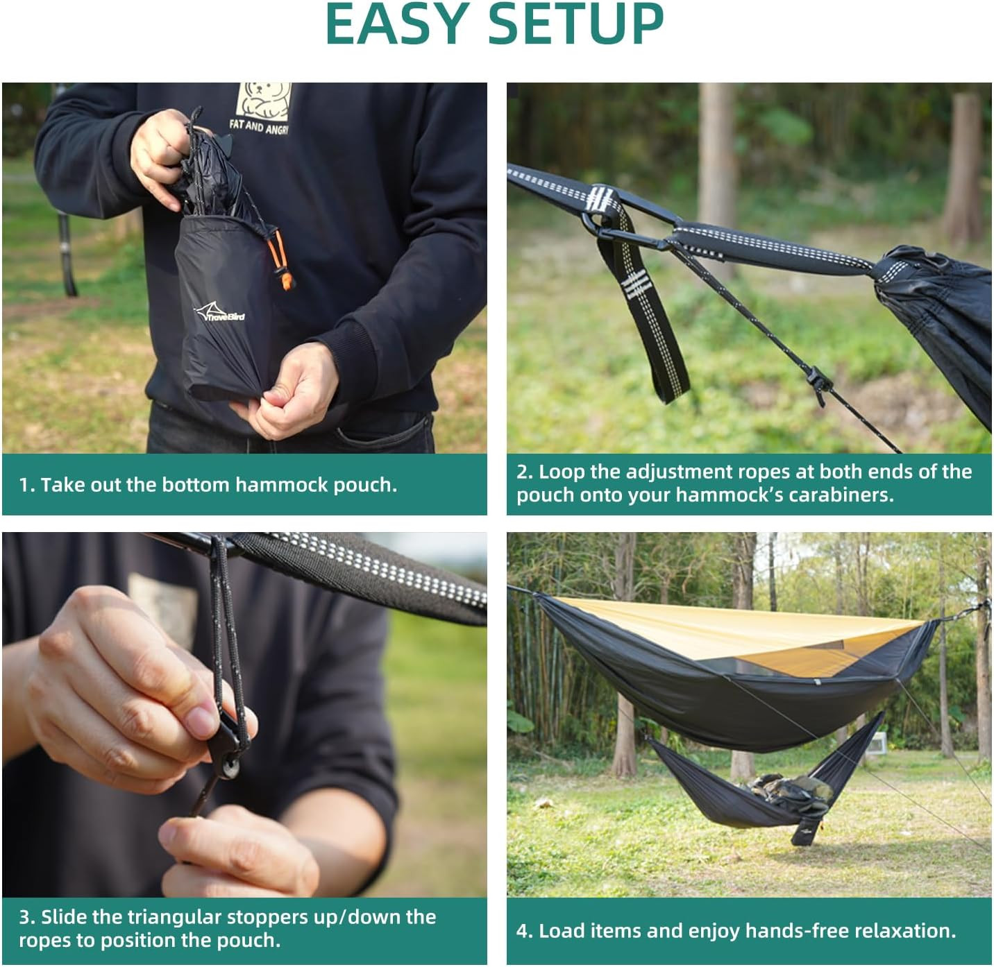 Compact Storage Organizer for Camping Hammocks, Waterproof Camping Gear Stora...