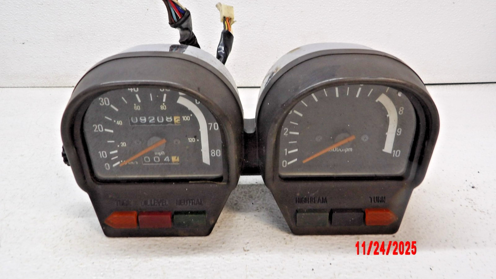1983 83 Yamaha XV750 Virago 750 speedometer speedo tachometer tach gauges