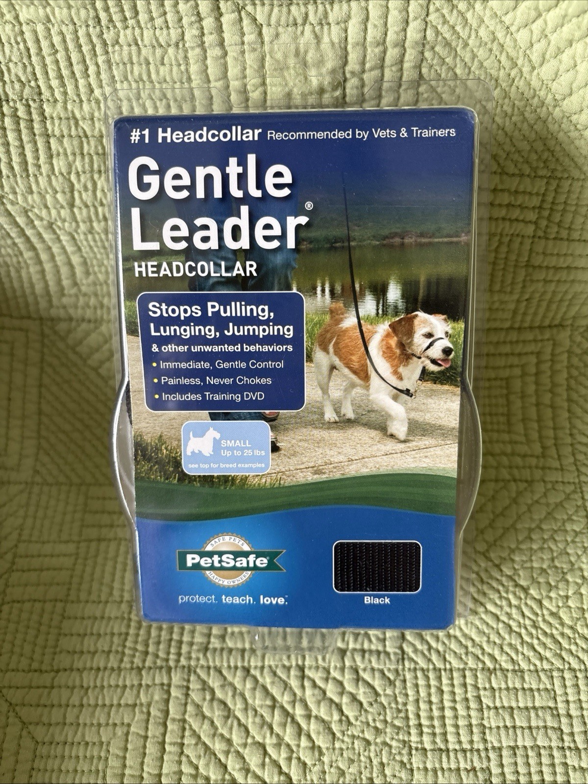 Gentle Leader Head Collar Stops Pulling Lunging Jumping Black S Up to 25lbs DVD