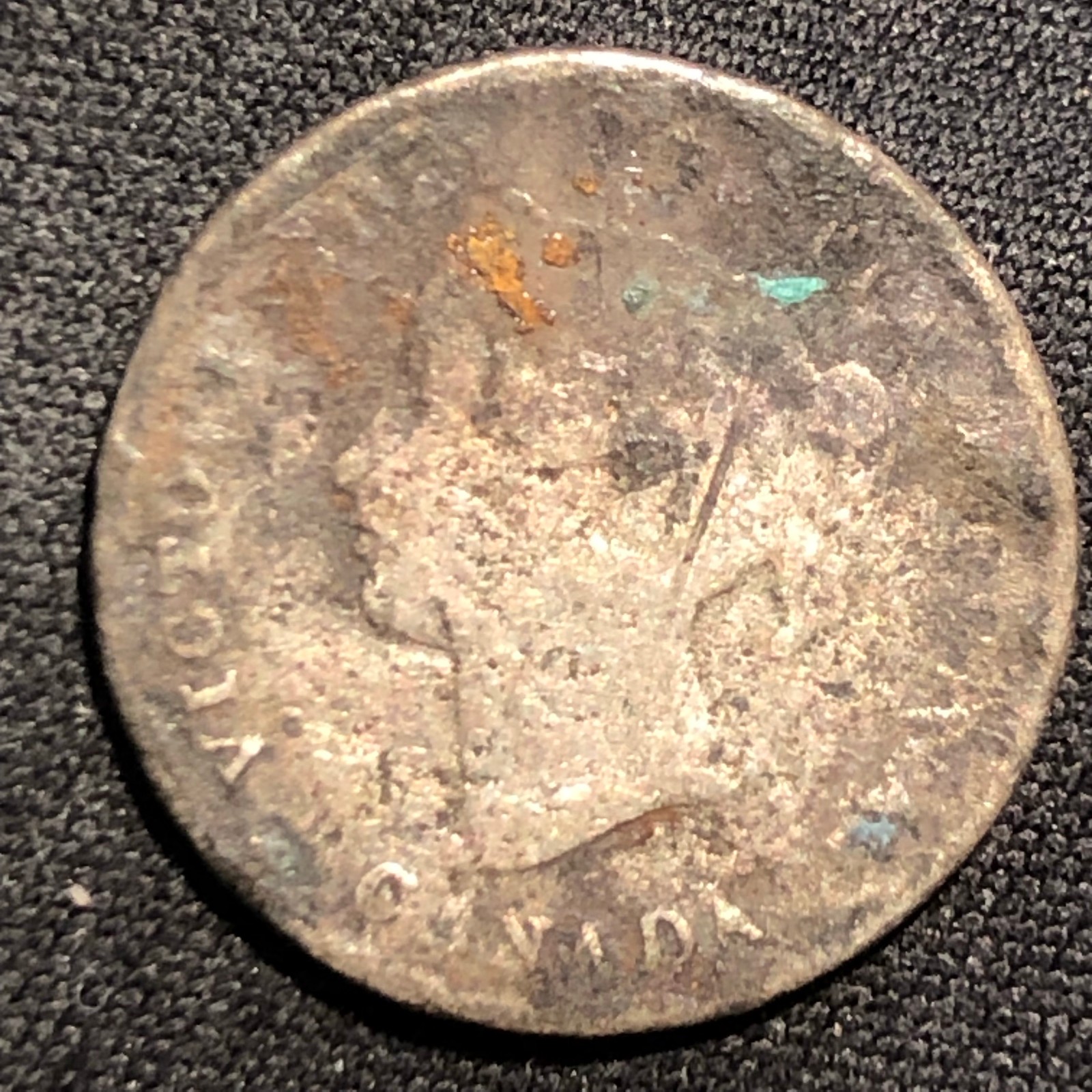 189X Canada 5 Cents Queen Victoria Silver Coin - AG (About Good) Condition