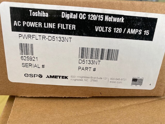 ESP Toshiba Digital QC Surge Protector and EMI/RFI Noise Filter D5133NT (NEW)