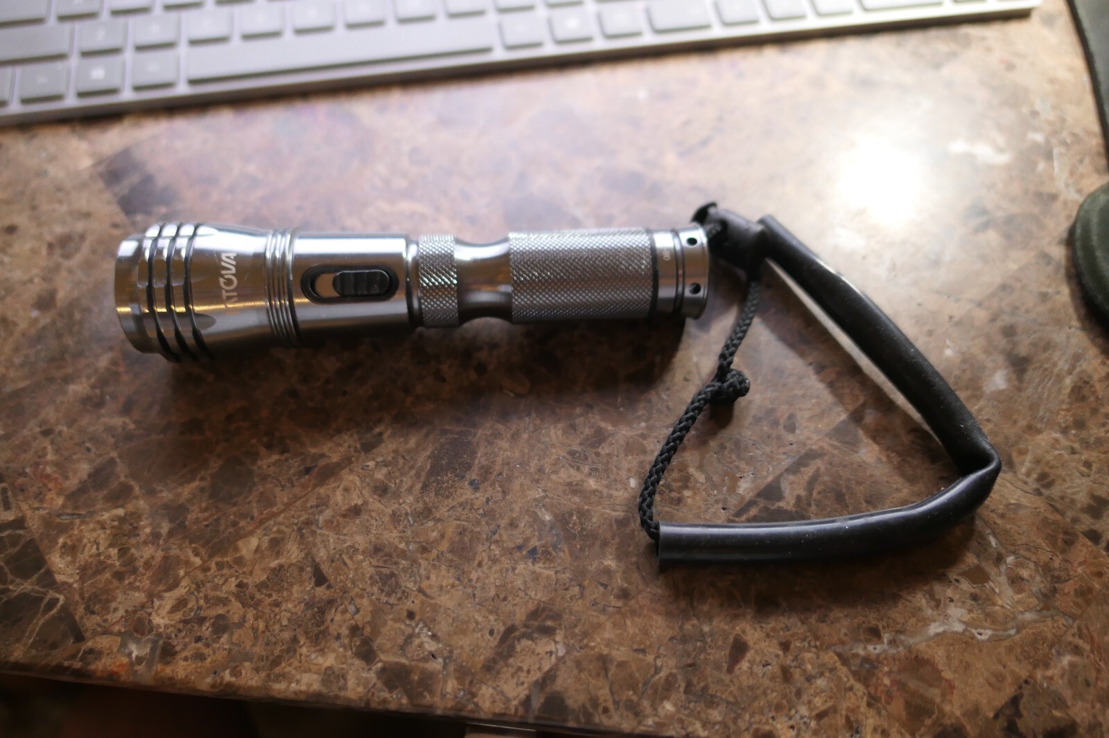 6" Intova Gunmetal Silver 09-35531 Flashlight (No Batteries)