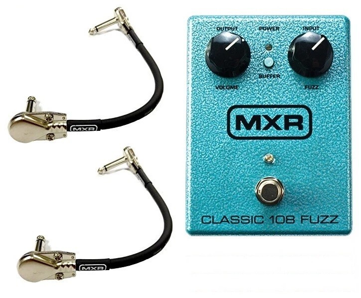 MXR Classic 108 Fuzz M-173 Guitar Effects Pedal M173 ( 2 MXR PATCH CABLES )