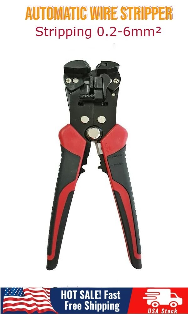 Self Adjusting Insulation Wire Stripper Cutter Crimper Cable Stripping Tools RED