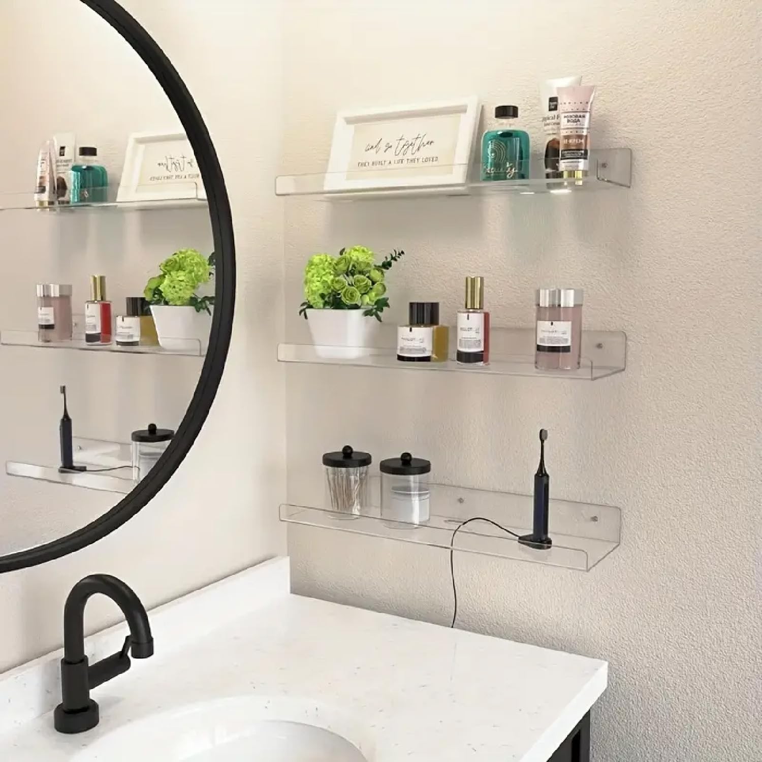 Wall-Mounted Acrylic Shelves Suitable for Wall-Mounted Display Rack Storage R