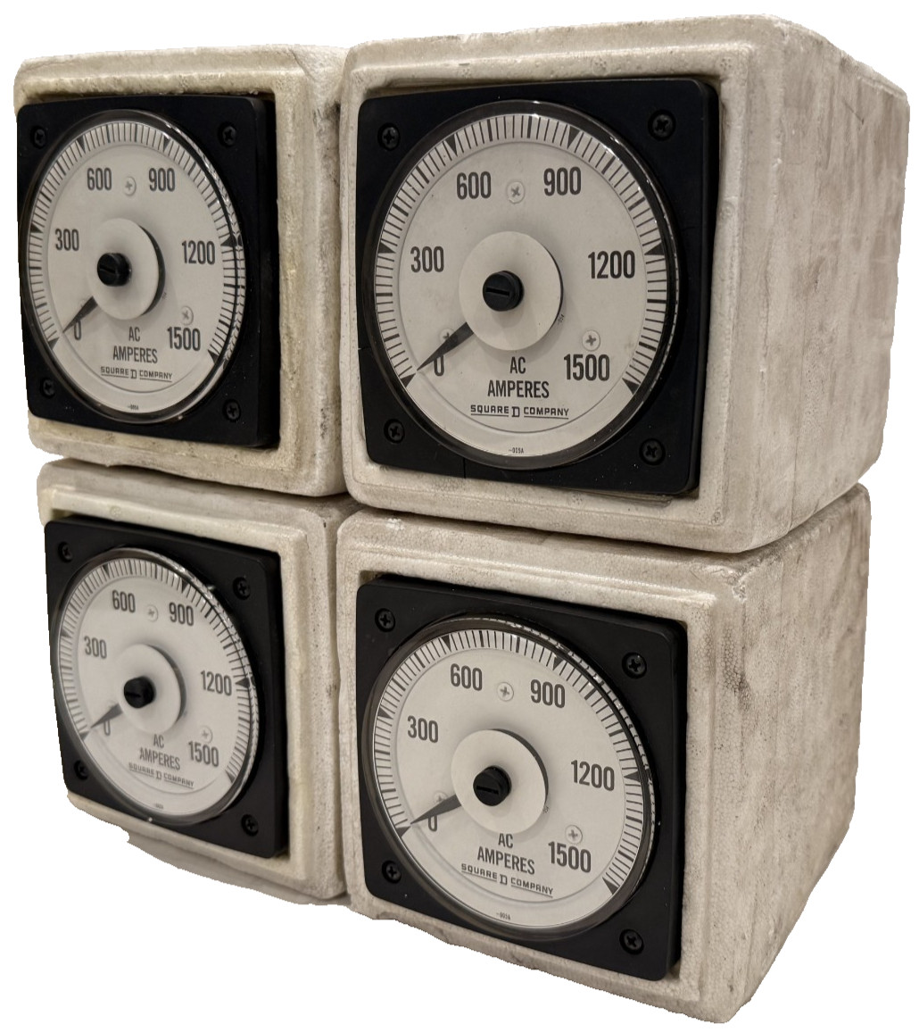 LOT OF 4 NEW SQUARE D 2830-1161-LSTC AC AMMETER RMS RESPONDING 28301161LSTC