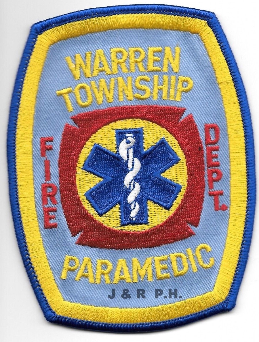 Warren Township - Paramedic, Ohio  (3.75" x 5" size) fire patch