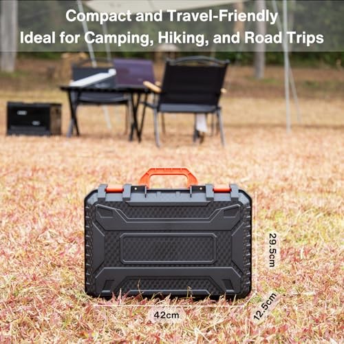 Storage Case for Starlink Mini, Protective Hard Case with EVA Padding Black+Red