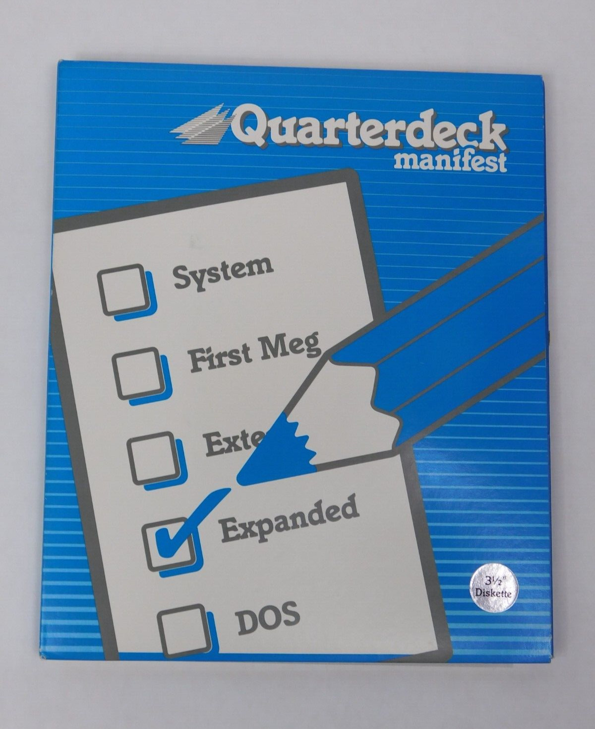 1990 Quarterdeck Manifest Version 1.0 3.5" Floppy Disk Software