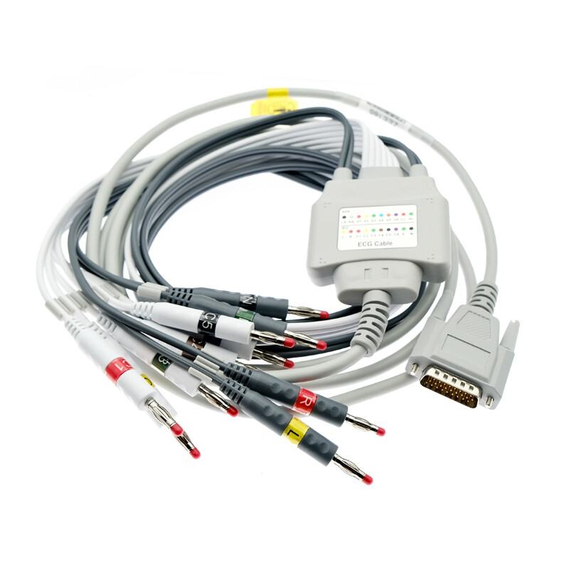 26pin 10 lead EKG ECG Cable leadwires Banana 4.0mm for Zoncare imac/U series
