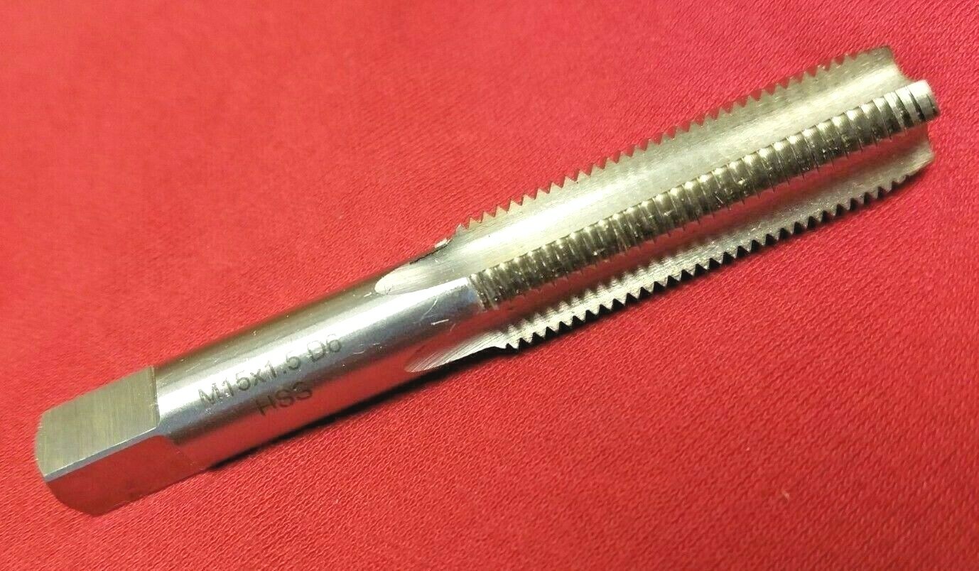 M15 x 1.5 Plug Hand Tap A1 122-15150 HSS RH 15MM Metric 1.50 4 Flute