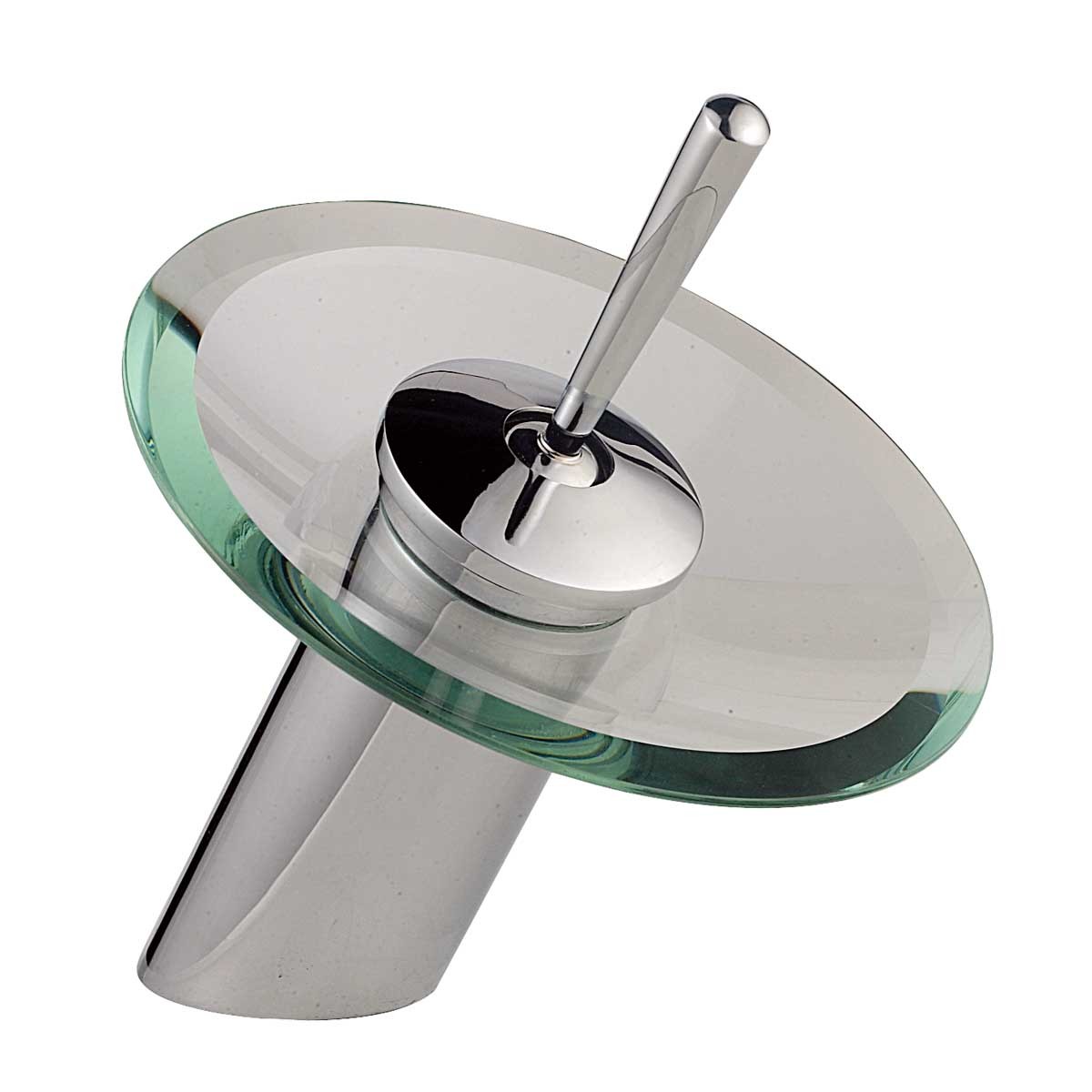 Waterfall Faucet Heavy Cast Chrome Brass 7" Glass Plate | Renovator's Supply