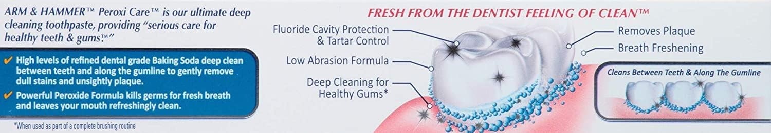 Arm & Hammer Peroxicare Tartar Control Toothpaste Clean Fresh Mint 6oz (4 Pack)