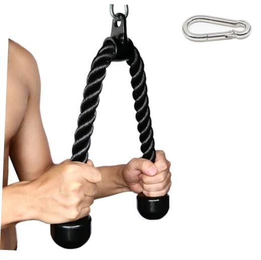 Tricep Rope 27 & 36 inches 2 Colors Fitness Attachment Cable Machine Pulldown