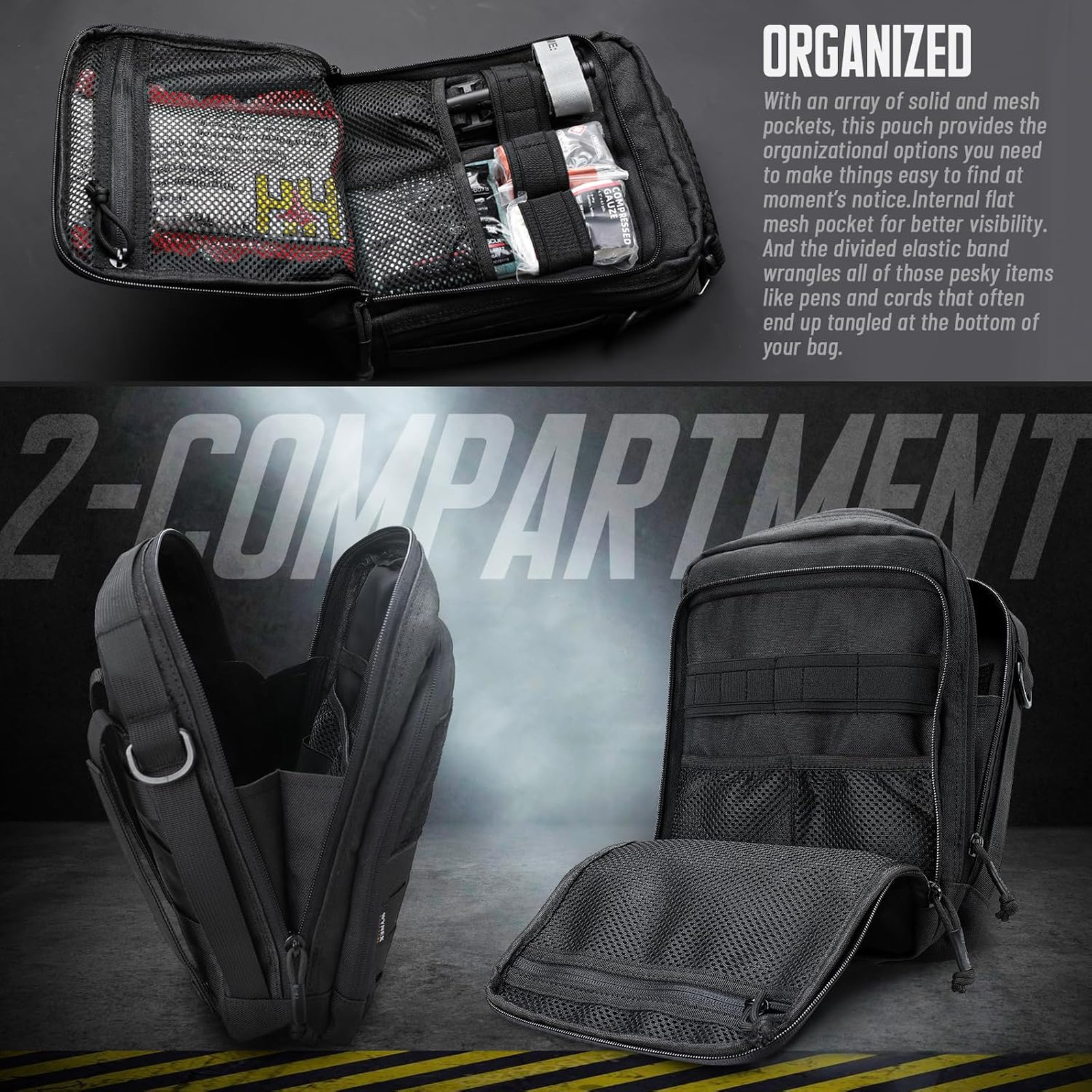 Tactical Molle Admin Pouch Nylon Utility Organizer with Large Capacity and