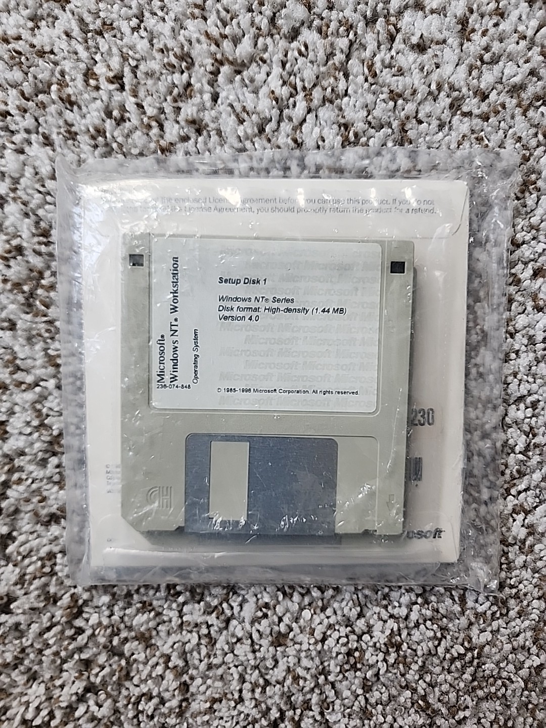 Microsoft Windows NT Workstation 4.0 CD And 3-Pack Set Up Floppy Disks - NEW